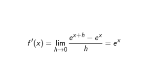 Read more about the article Derivative of e^x using First Principle of Derivatives